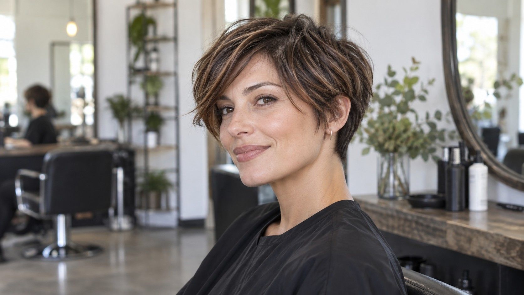 Short textured bob haircut